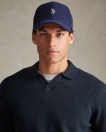 Mens Corduroy Baseball Cap Dark Sapphire Navy