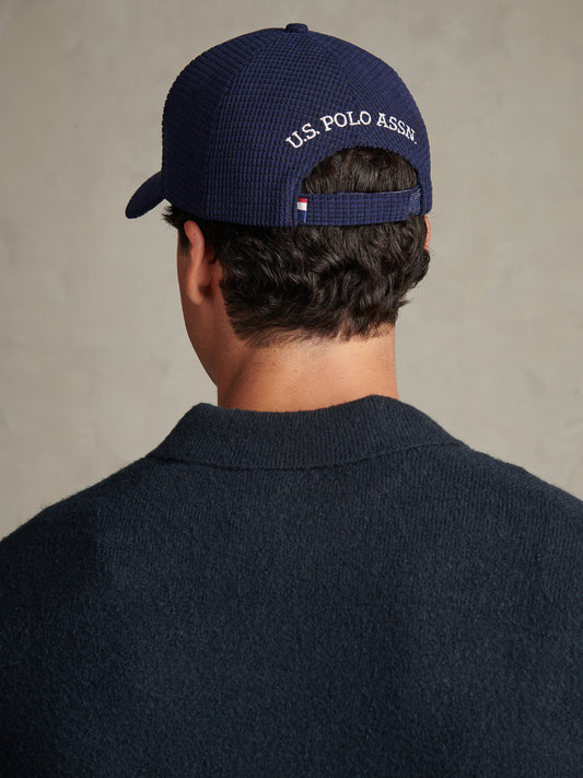 Mens Corduroy Baseball Cap Dark Sapphire Navy