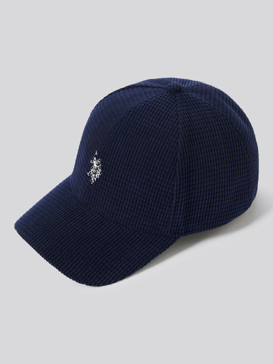 Mens Corduroy Baseball Cap Dark Sapphire Navy