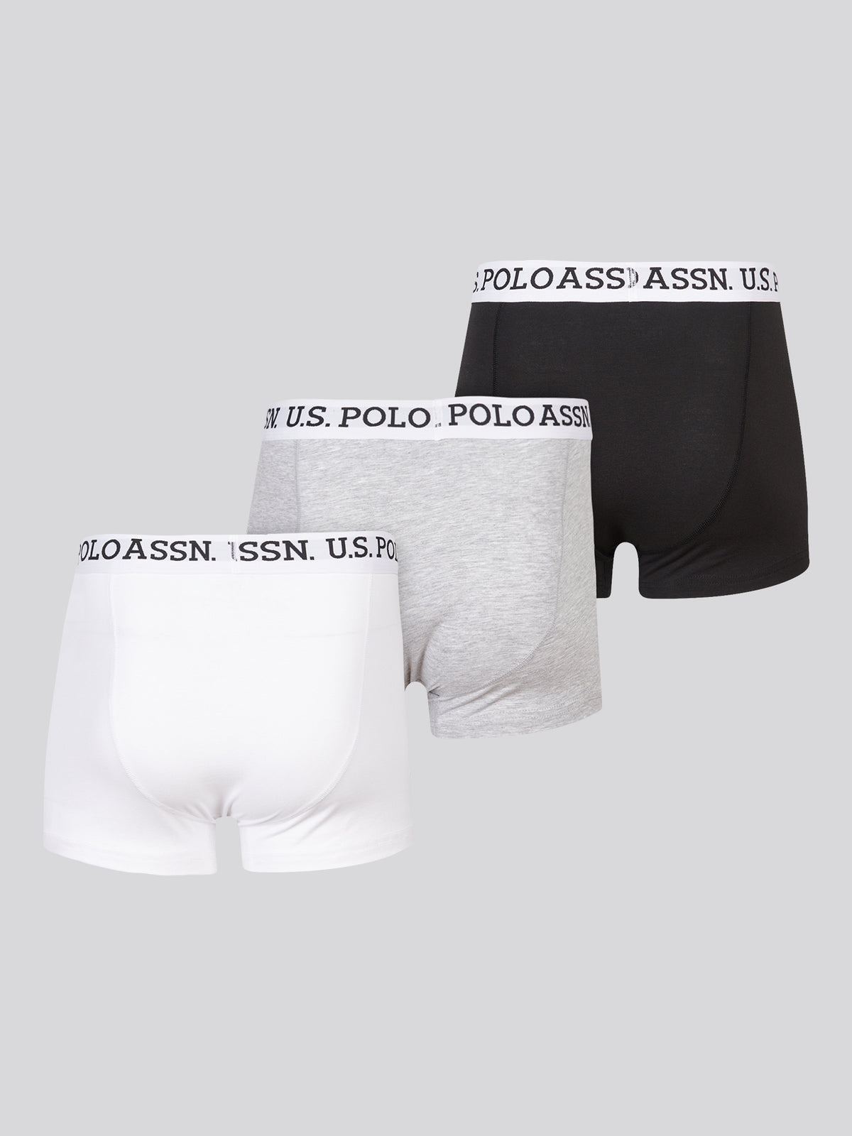 Mens Stretch Cotton Trunks 3 Pack Black