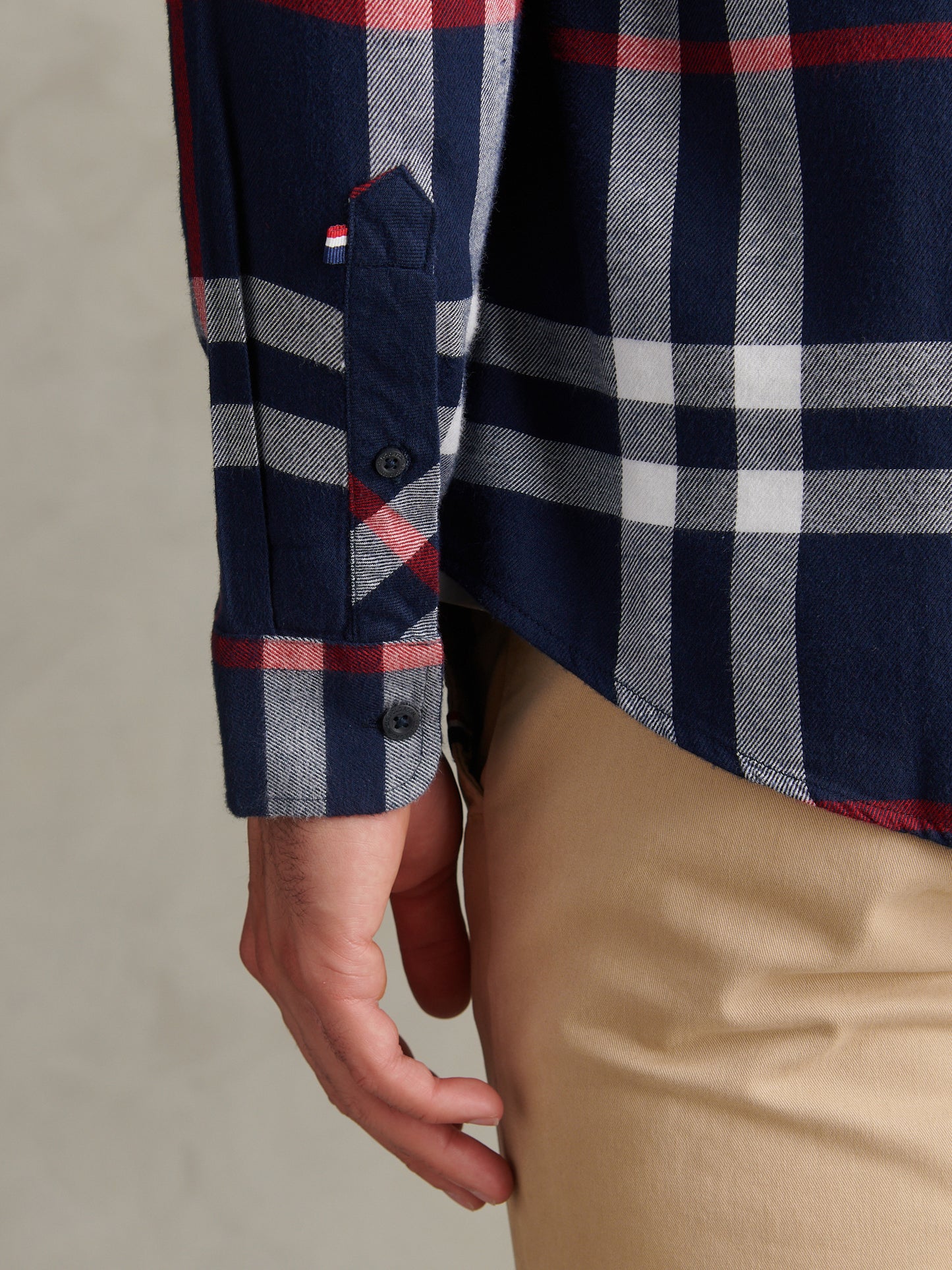 Mens Traditional Check Shirt Dark Sapphire Navy