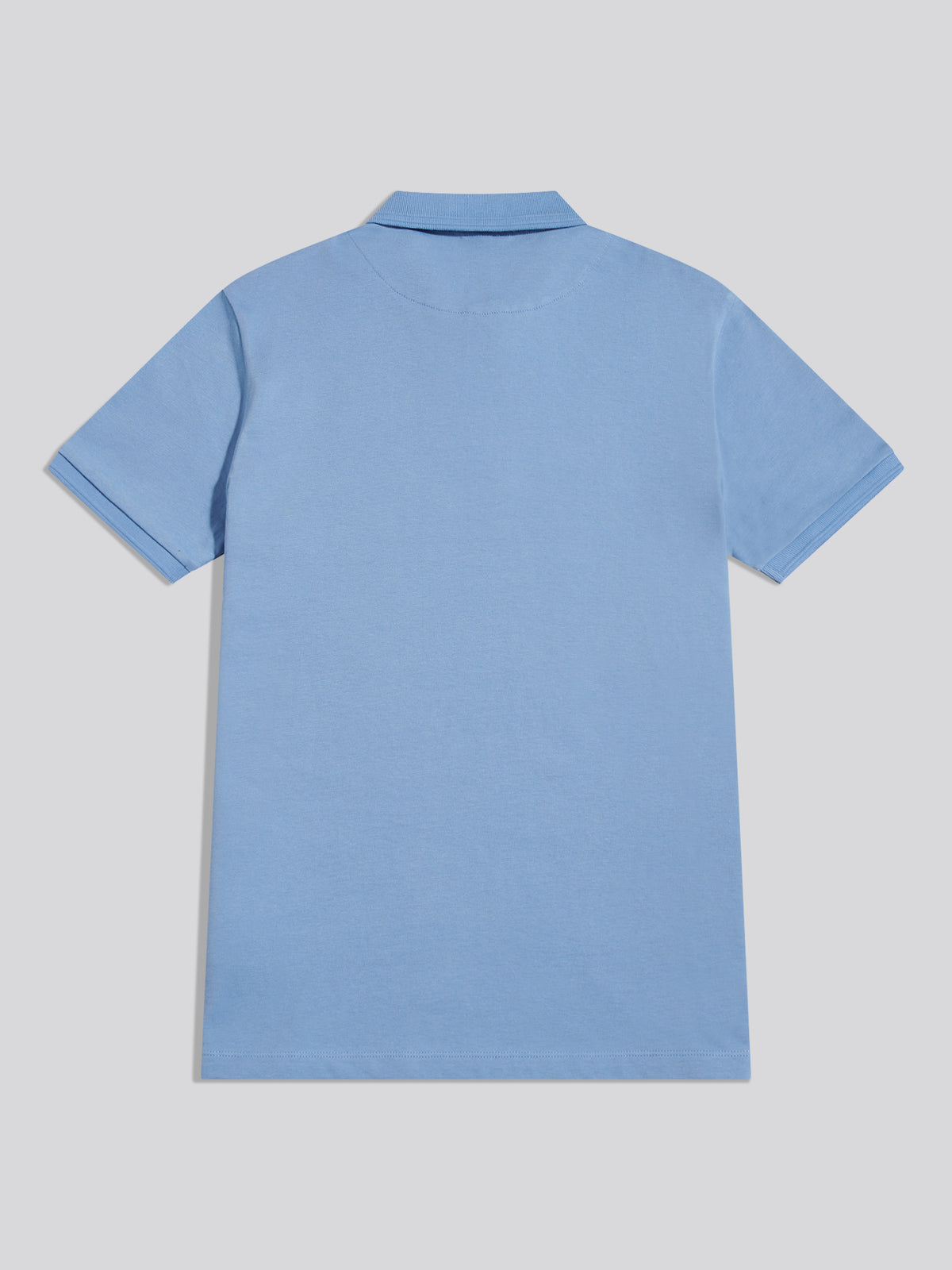 Mens Jacquard Check Polo Shirt Ashleigh Blue