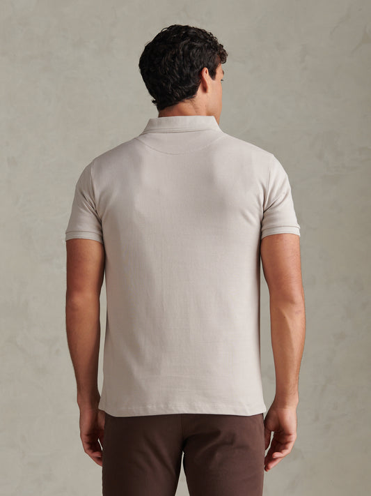 Jacquard Check Polo Nacreous Clouds