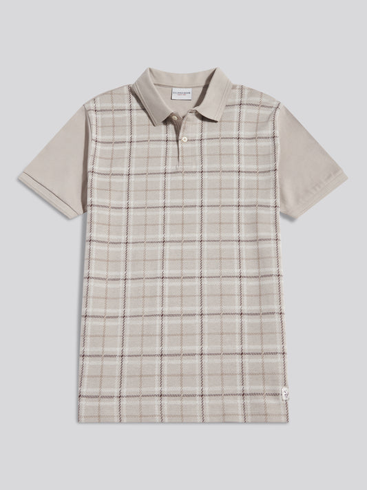 Jacquard Check Polo Nacreous Clouds