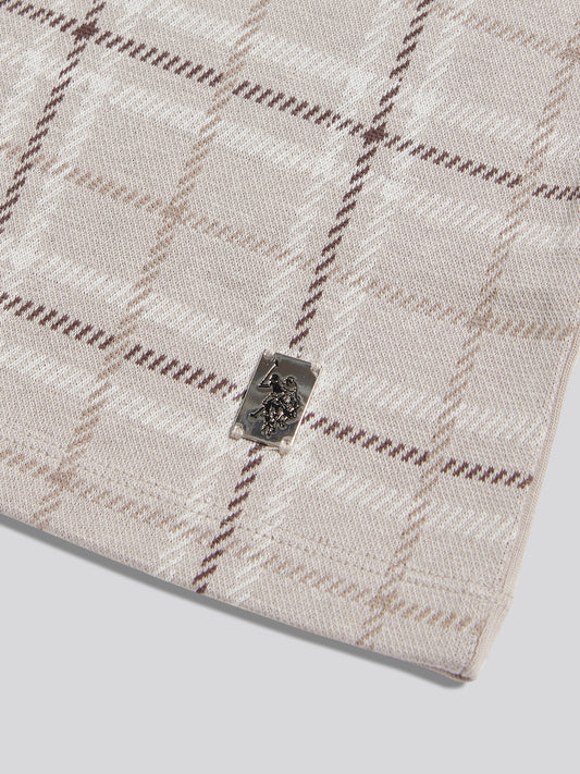 Jacquard Check Polo Nacreous Clouds