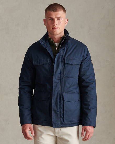 Mens Premium Padded Field Jacket Dark Sapphire Navy