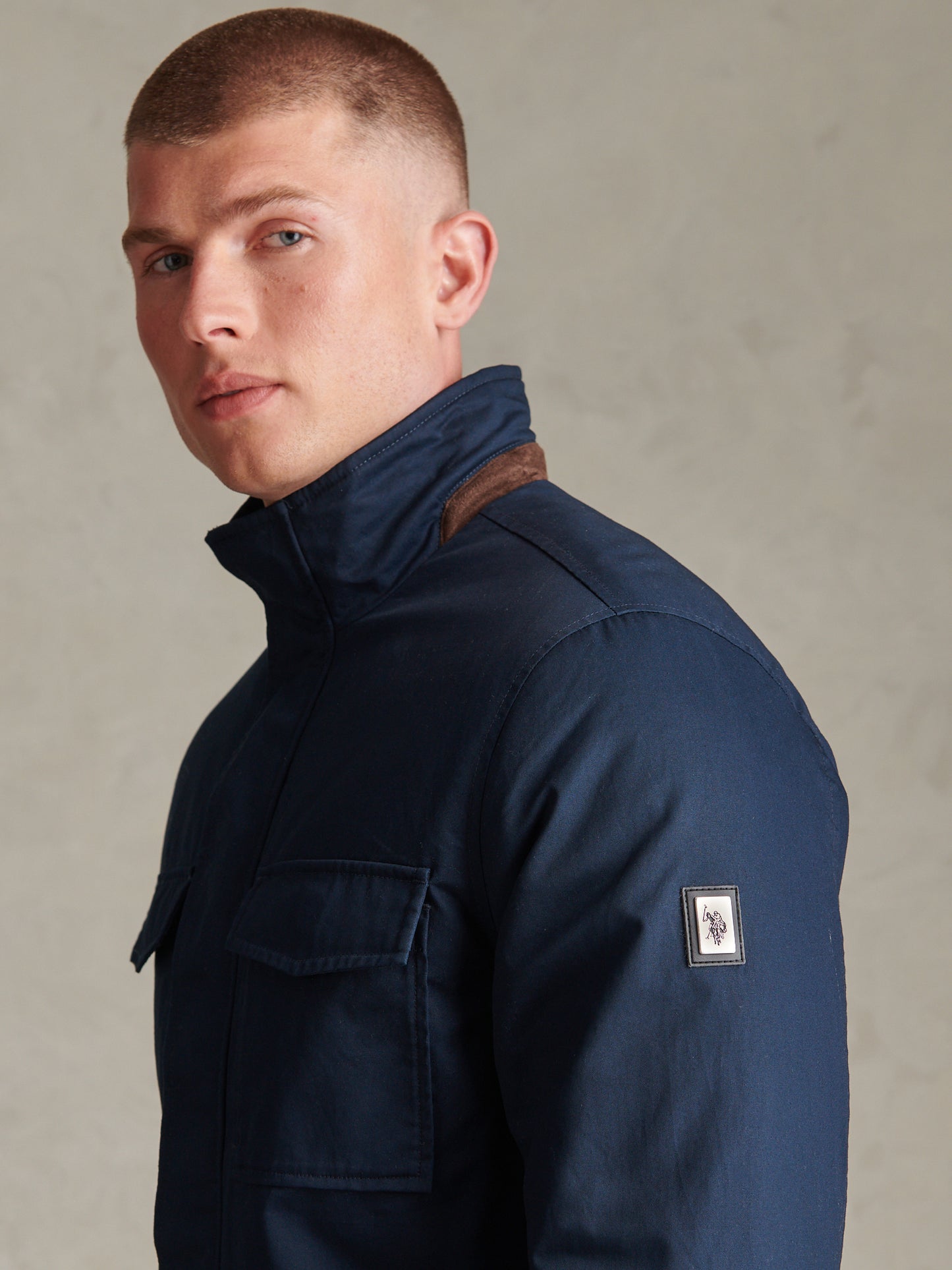 Mens Premium Padded Field Jacket Dark Sapphire Navy