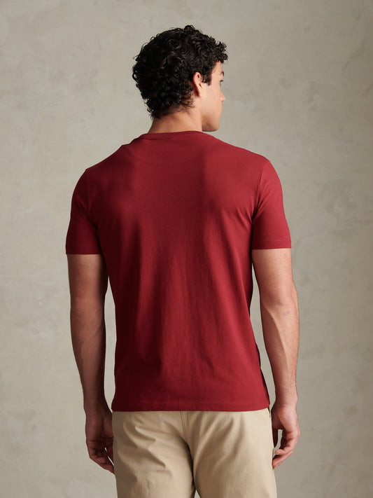 Mens Heritage Crest Graphic T-Shirt Cabernet
