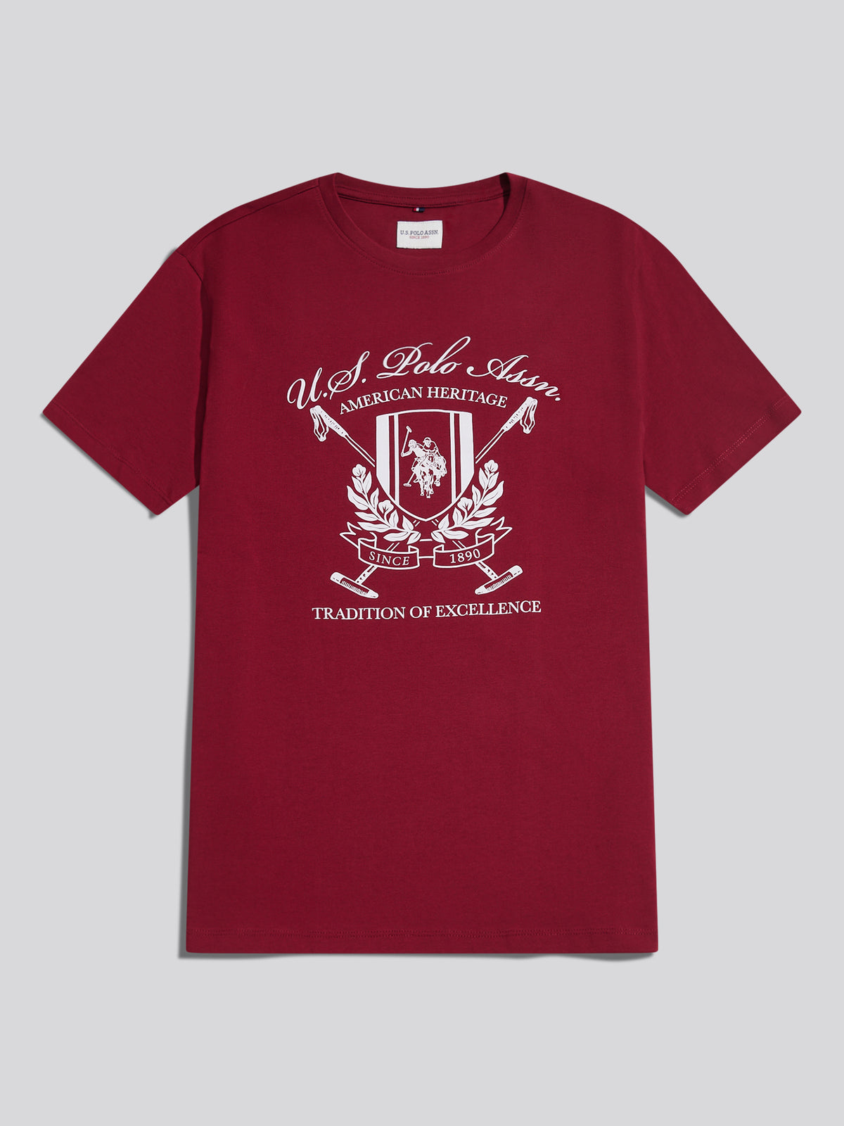 Mens Heritage Crest Graphic T-Shirt Cabernet