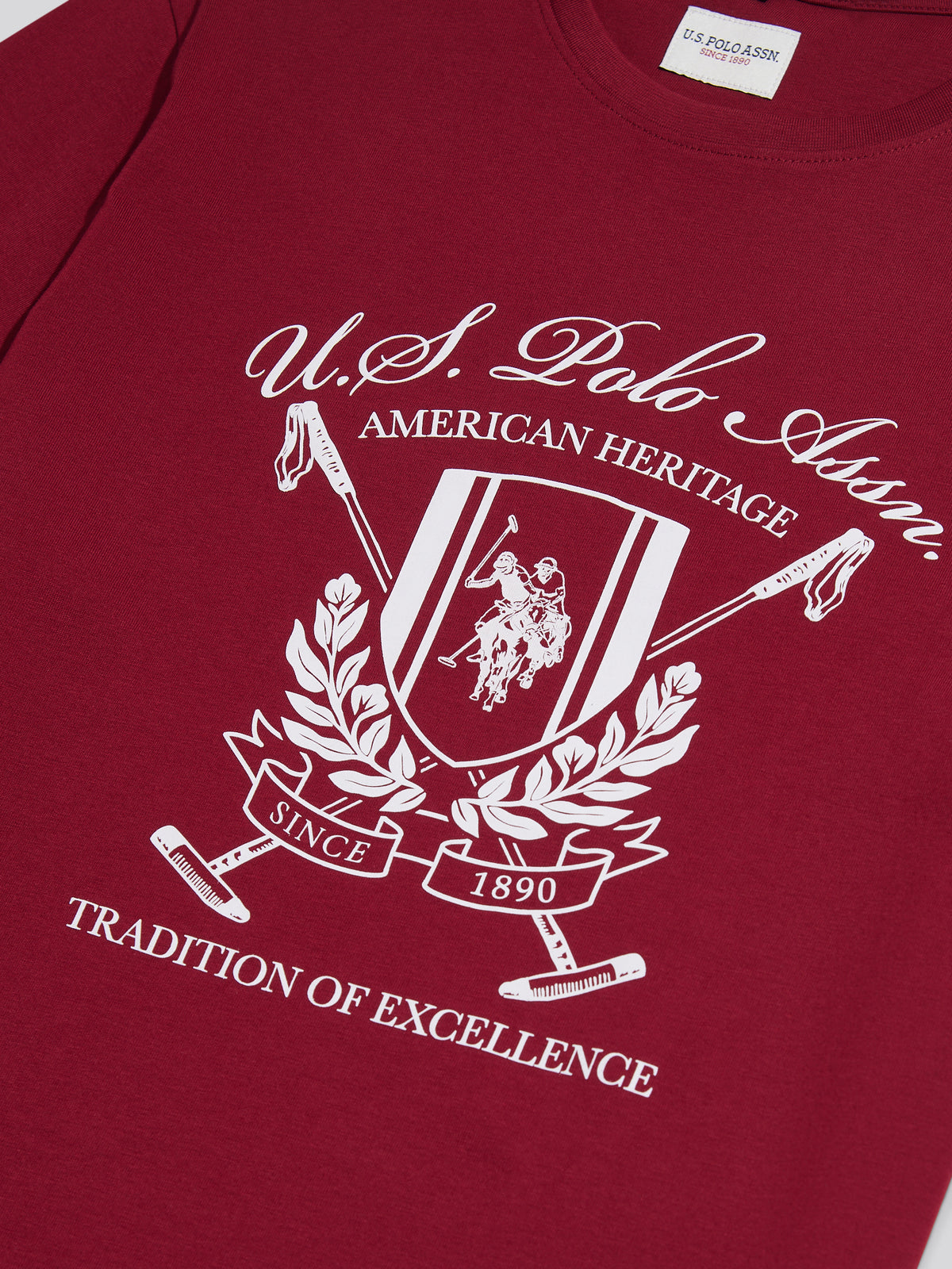 Mens Heritage Crest Graphic T-Shirt Cabernet