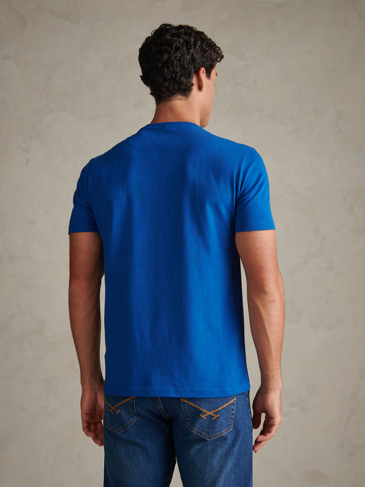 Mens Shield Graphic T-Shirt Blue Quartz