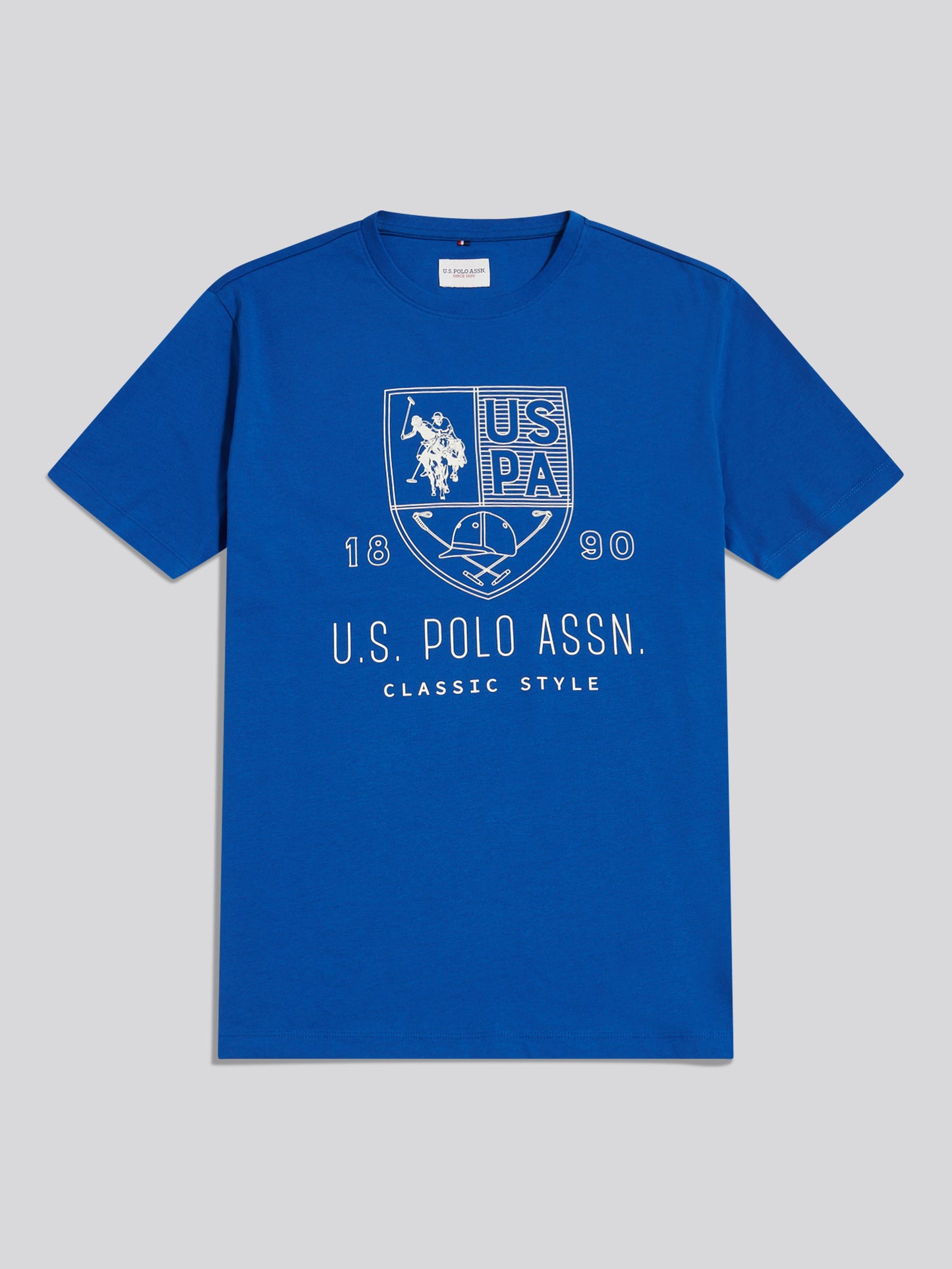 Mens Shield Graphic T-Shirt Blue Quartz
