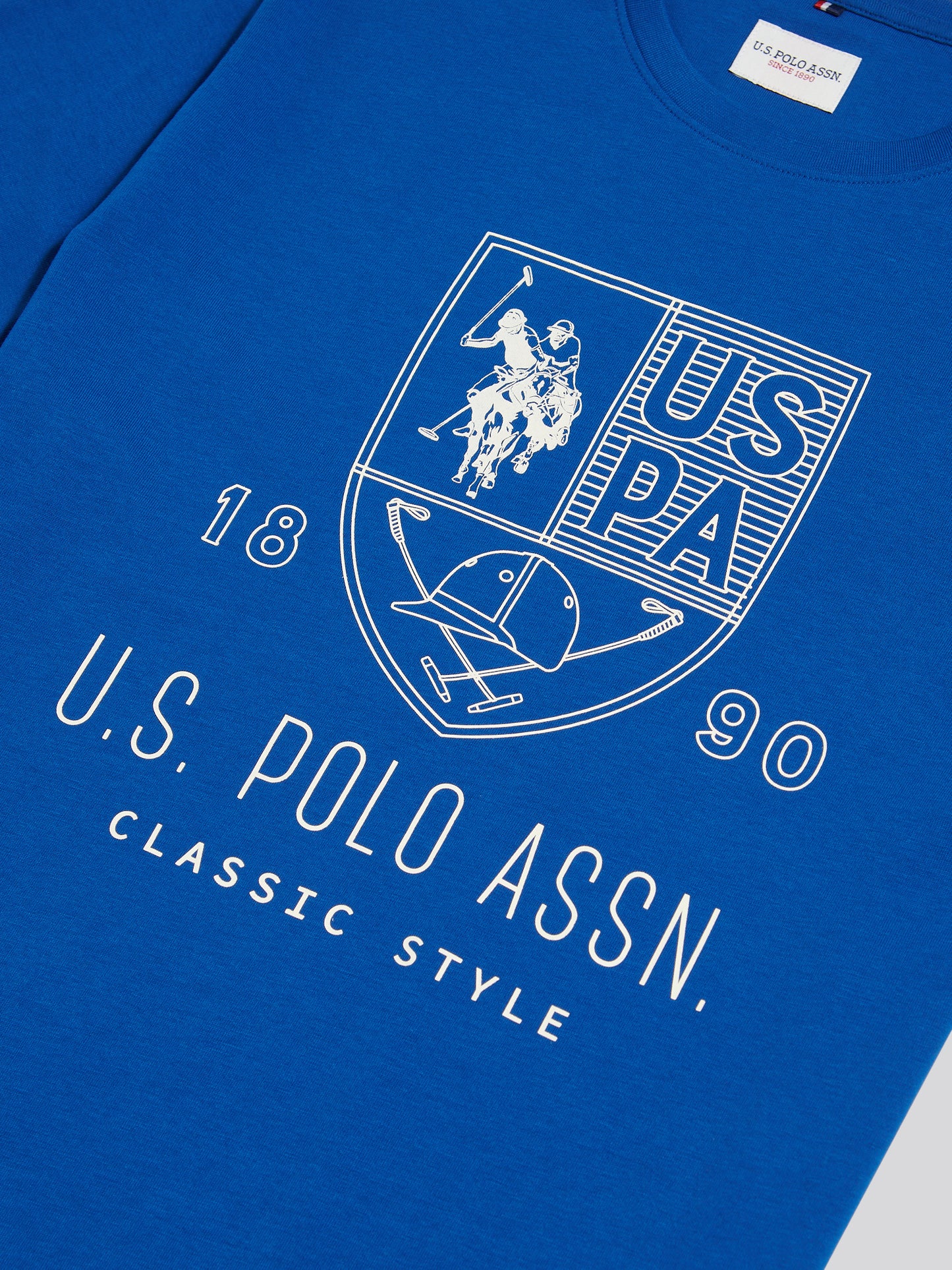 Mens Shield Graphic T-Shirt Blue Quartz