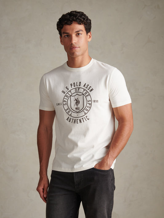 Mens Spirit of Sport Graphic T-Shirt Whisper White