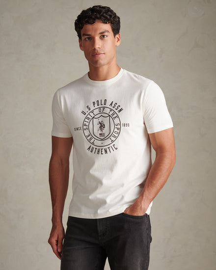 Mens Spirit of Sport Graphic T-Shirt Whisper White