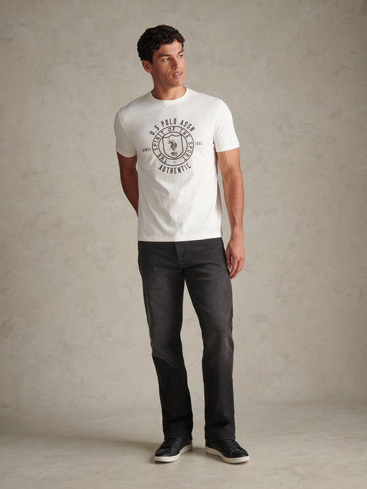Mens Spirit of Sport Graphic T-Shirt Whisper White