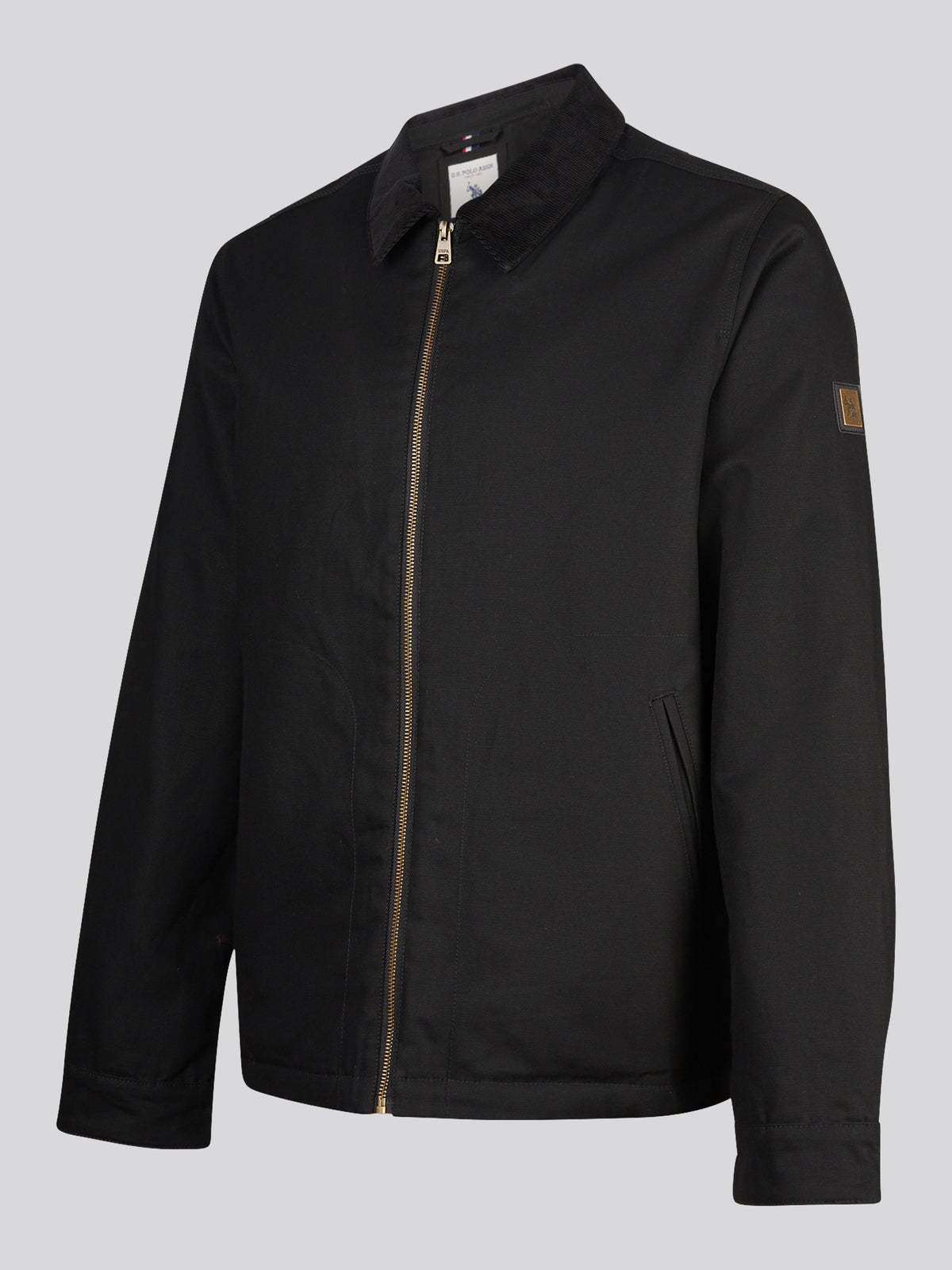 Mens Water-Repellent Cotton Barn Jacket Black