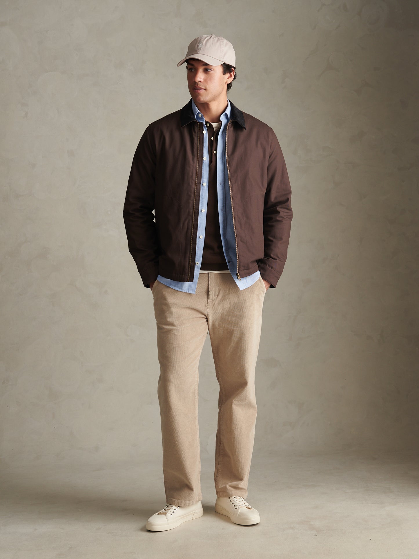 Mens Water-Repellent Cotton Barn Jacket Bracken