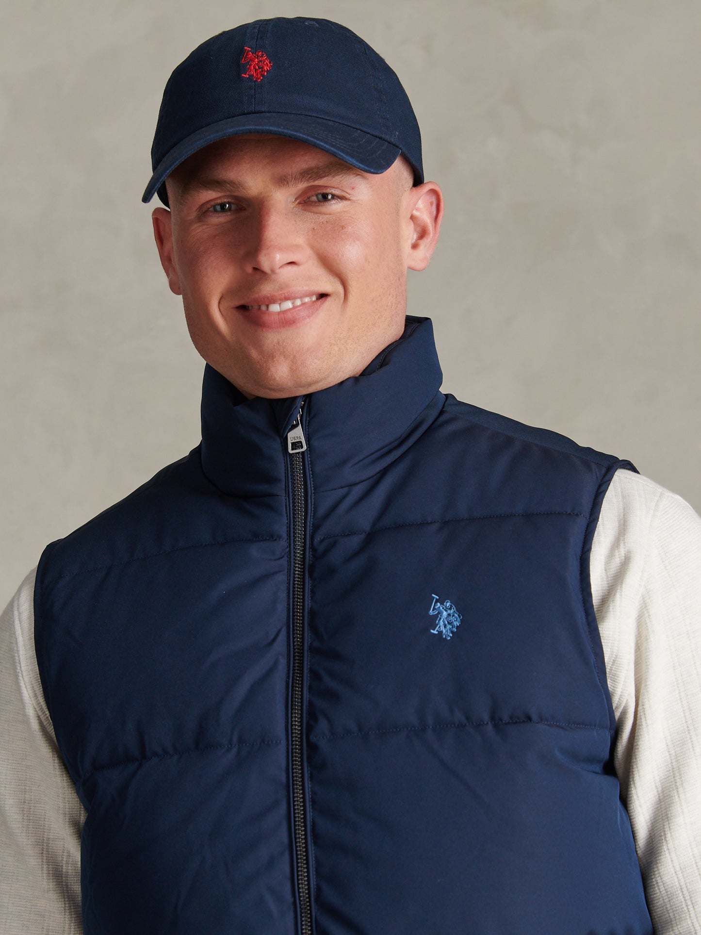 Mens Heavyweight Wide Baffle Gilet Dark Sapphire Navy / Moonlight Blue DHM