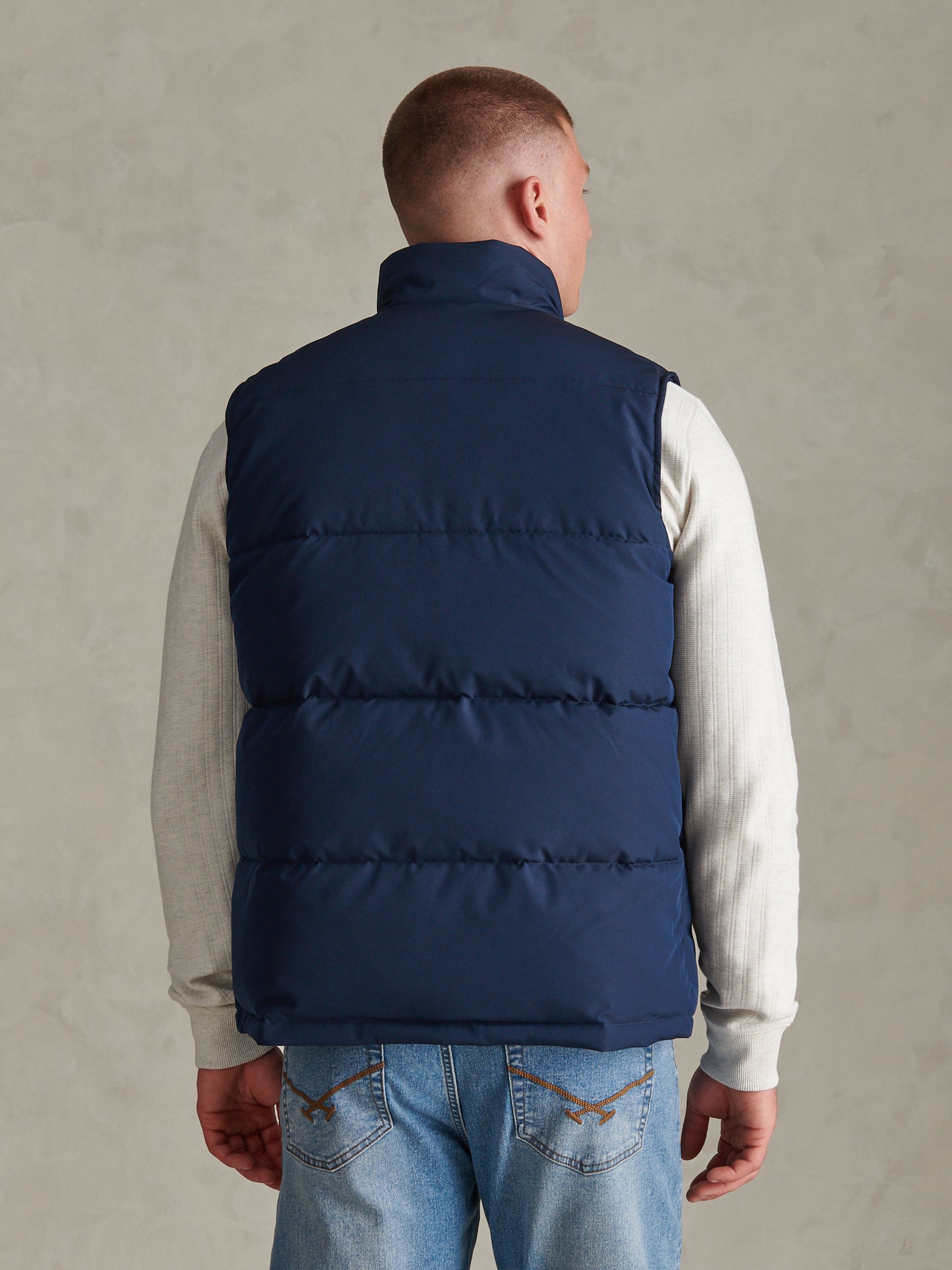 Mens Heavyweight Wide Baffle Gilet Dark Sapphire Navy / Moonlight Blue DHM