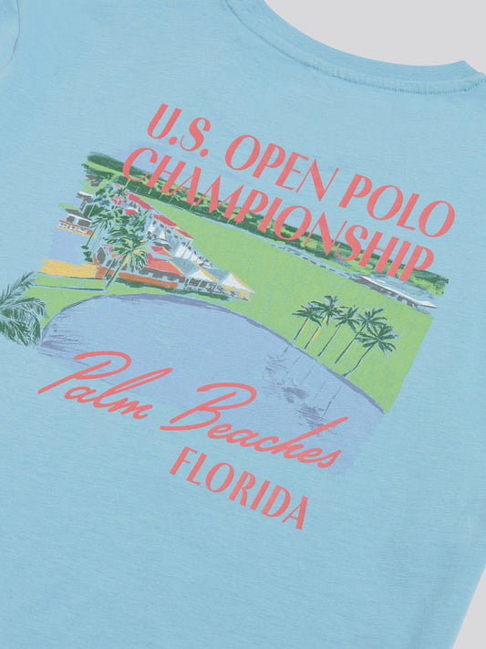 USPA Palm beach T-Shirt Air Blue