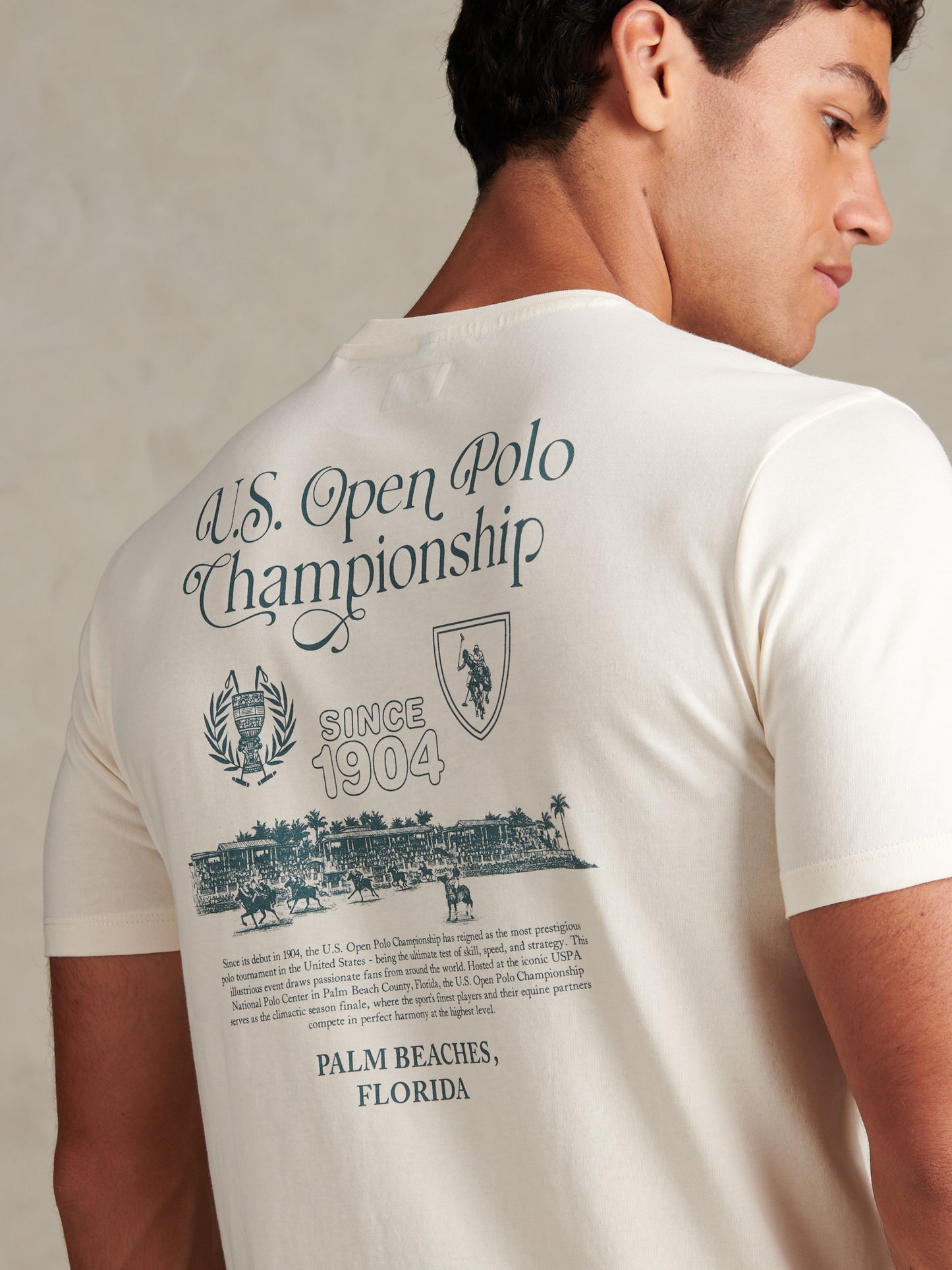 Mens U.S. Open Polo Championship Graphic T-Shirt Whisper White