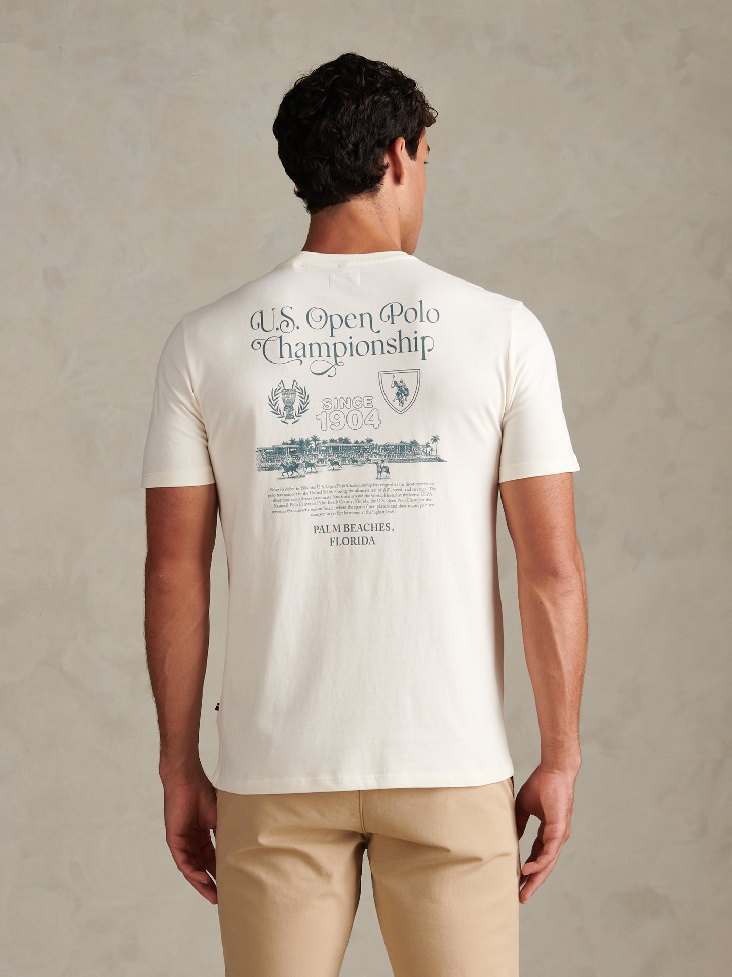 Mens U.S. Open Polo Championship Graphic T-Shirt Whisper White