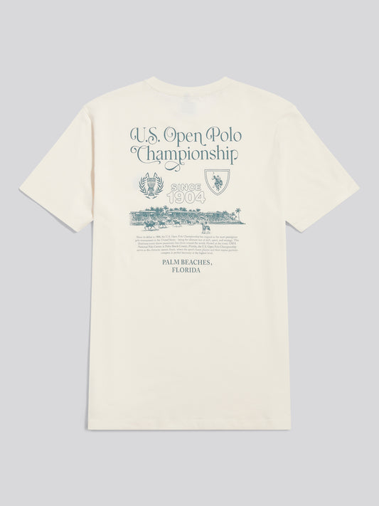 USPA Open Polo T-Shirt Whisper White