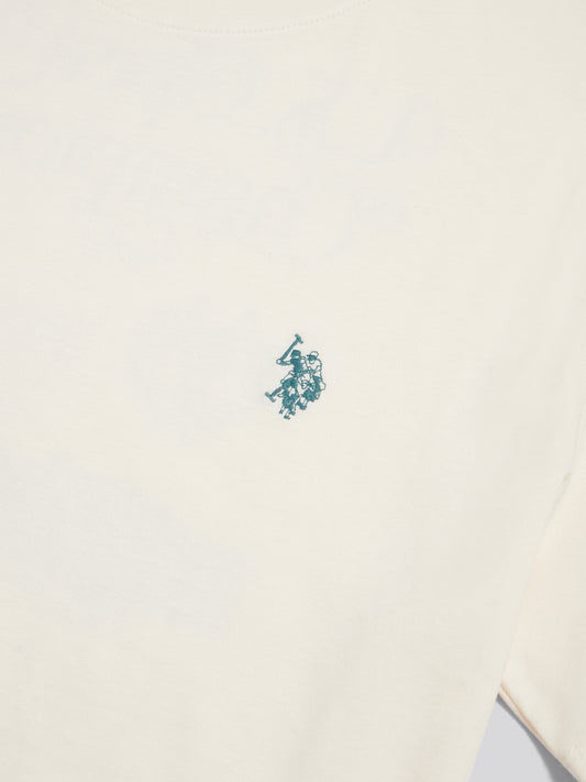 USPA Open Polo T-Shirt Whisper White