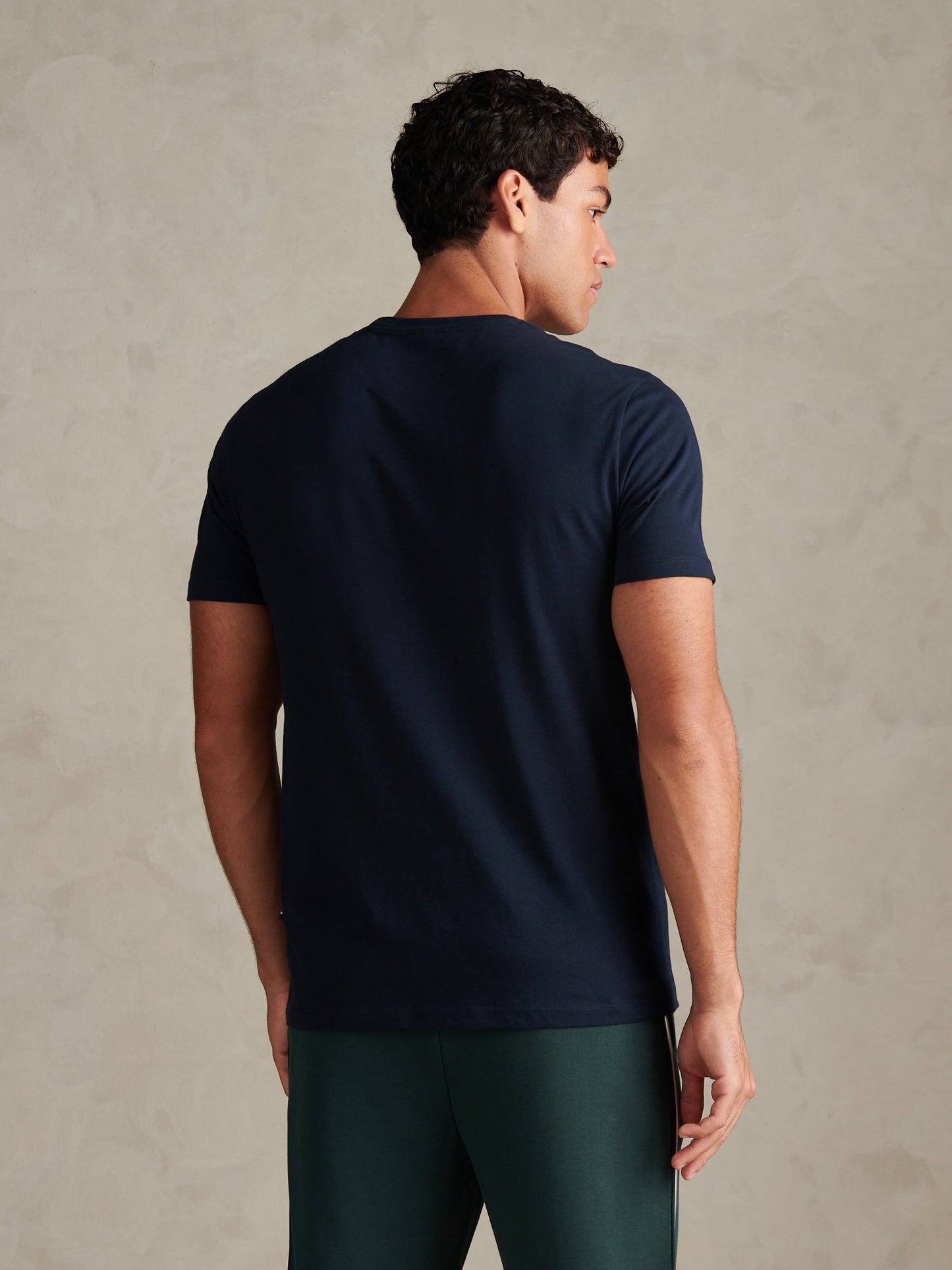 Mens Collegiate Goal Tournament Graphic T-Shirt Dark Sapphire Navy