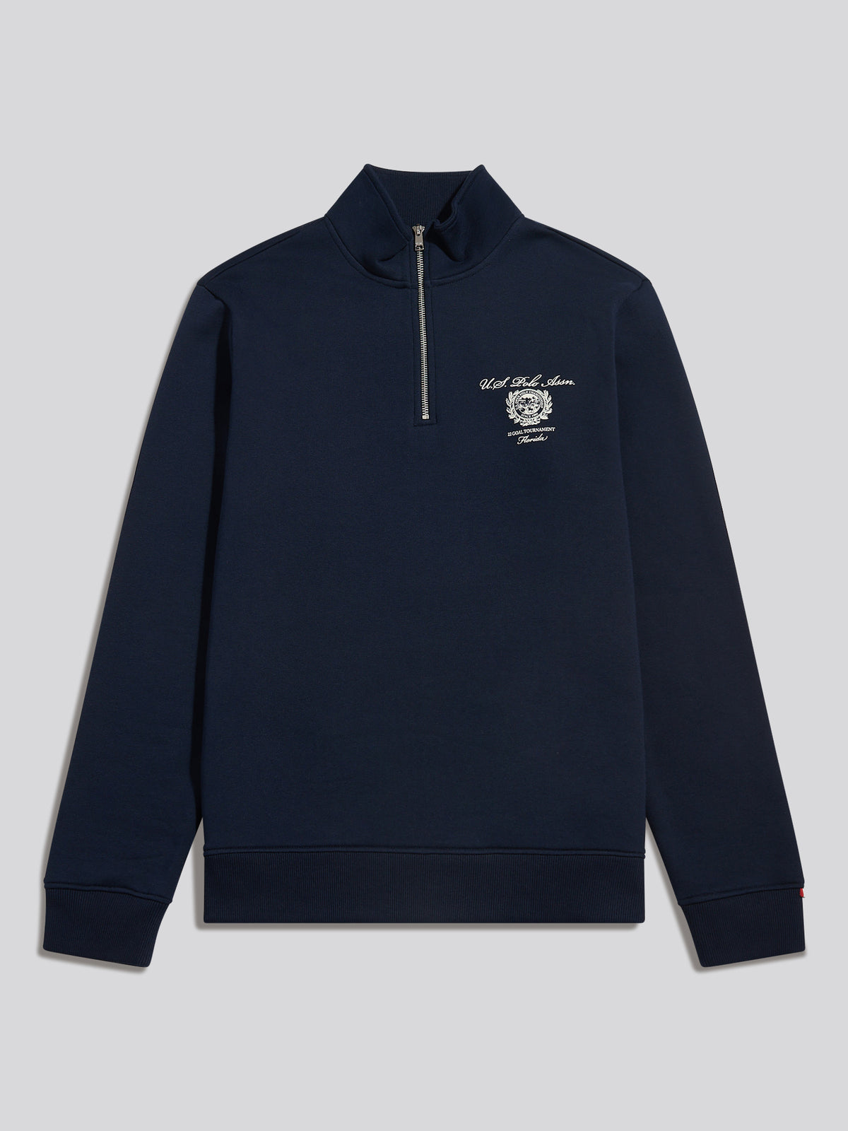 Mens Collegiate Goal Tournament Quarter Zip Sweatshirt Dark Sapphire Navy