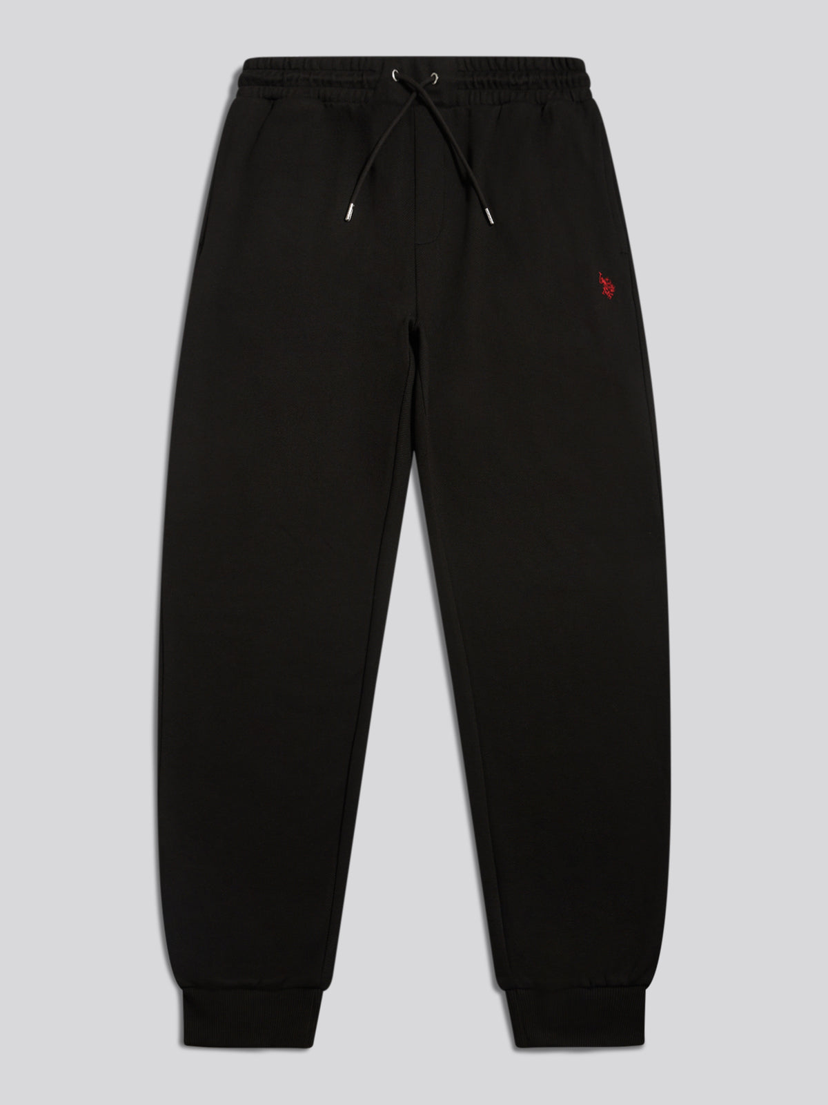 Mens Smart Twill Joggers Black / Haute Red DHM