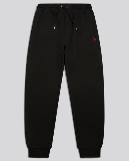 Mens Smart Twill Joggers Black / Haute Red DHM