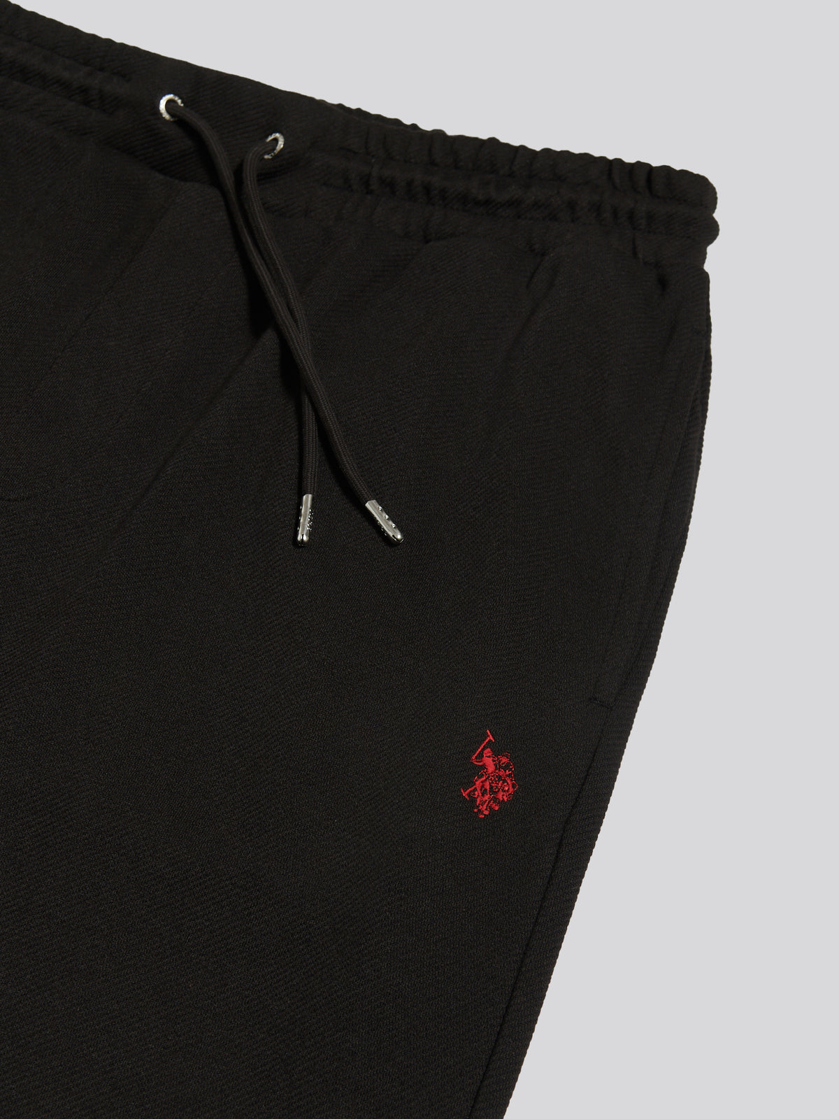 Mens Smart Twill Joggers Black / Haute Red DHM