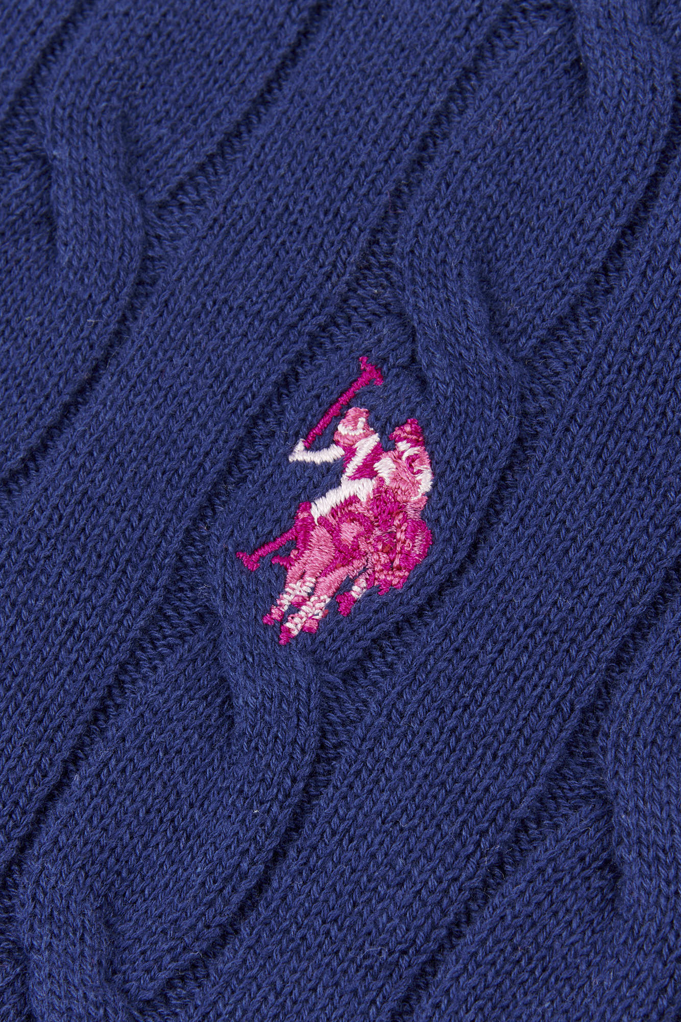 Girls Cable Knit Jumper in Medieval Blue