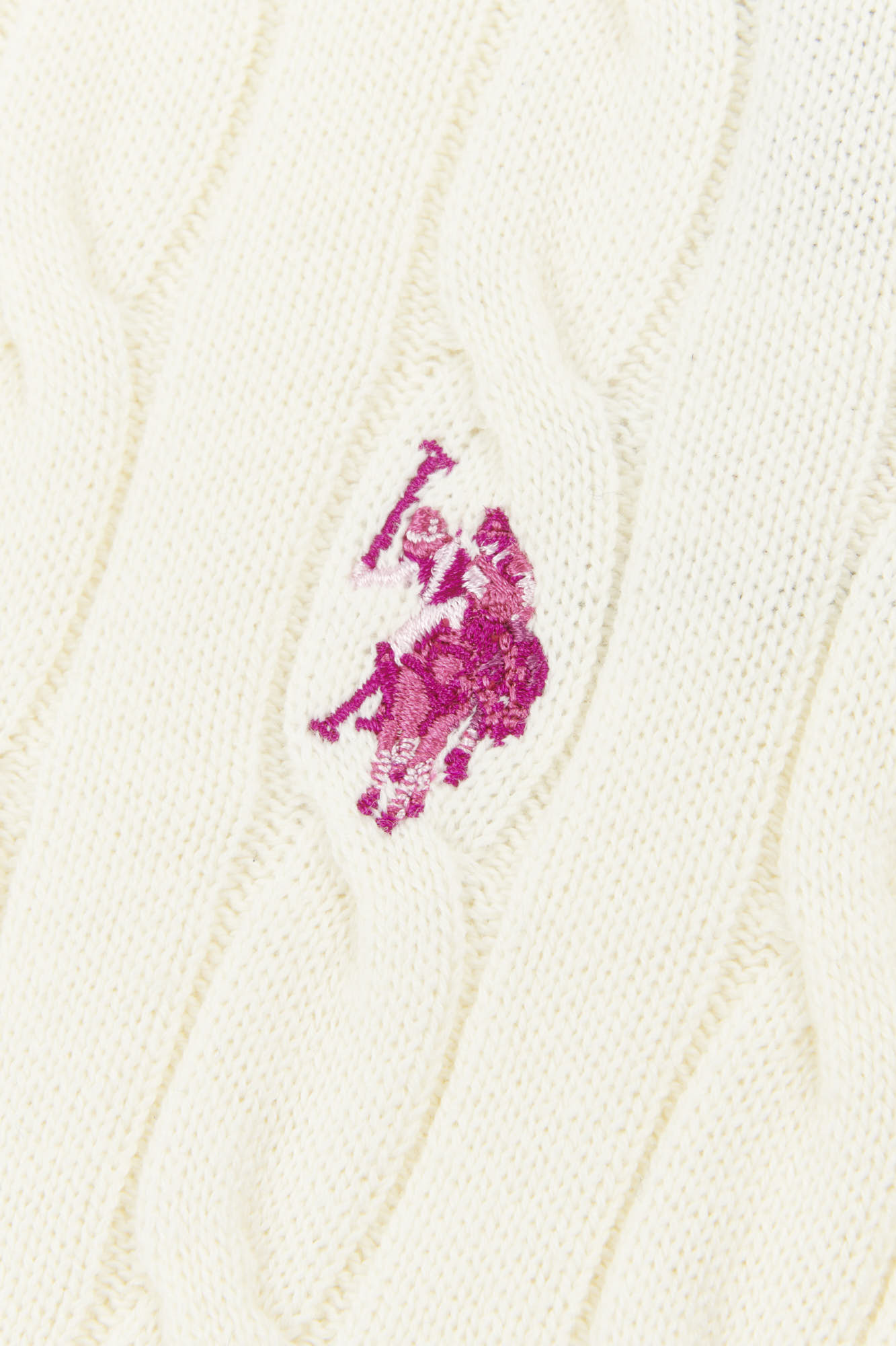 Girls Cable Knit Jumper in Egret