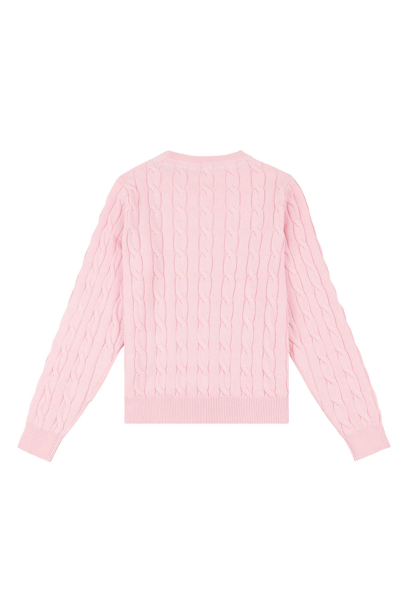 Girls Cable Knit Jumper in Romance Rose