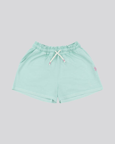 Girls Overdye Bermuda Shorts in Blue Tint