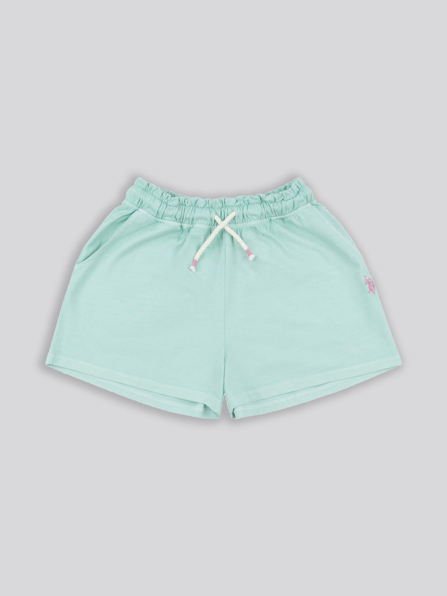 Girls Overdye Bermuda Shorts in Blue Tint