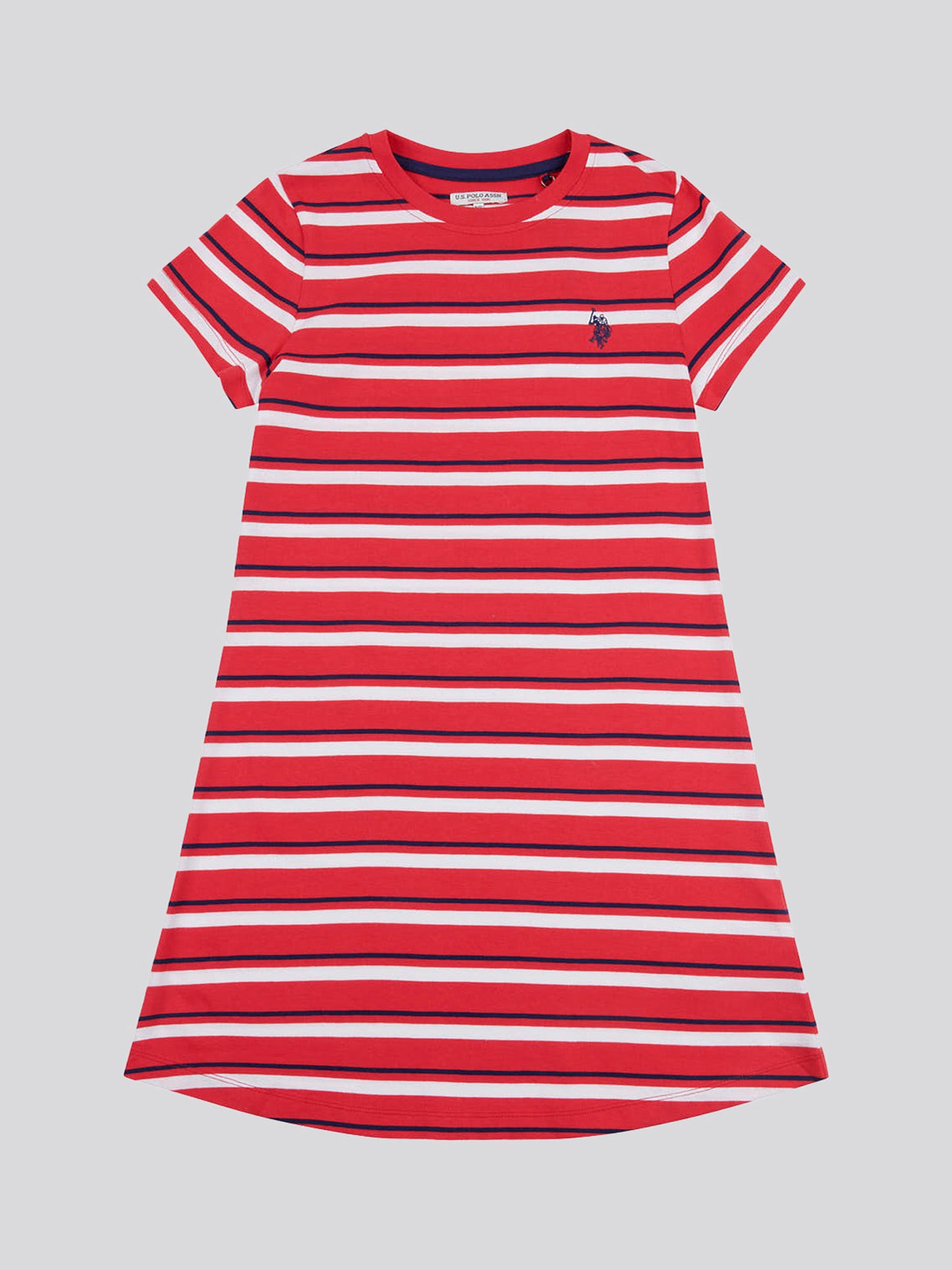 Girls Stripe Dress in Watermelon