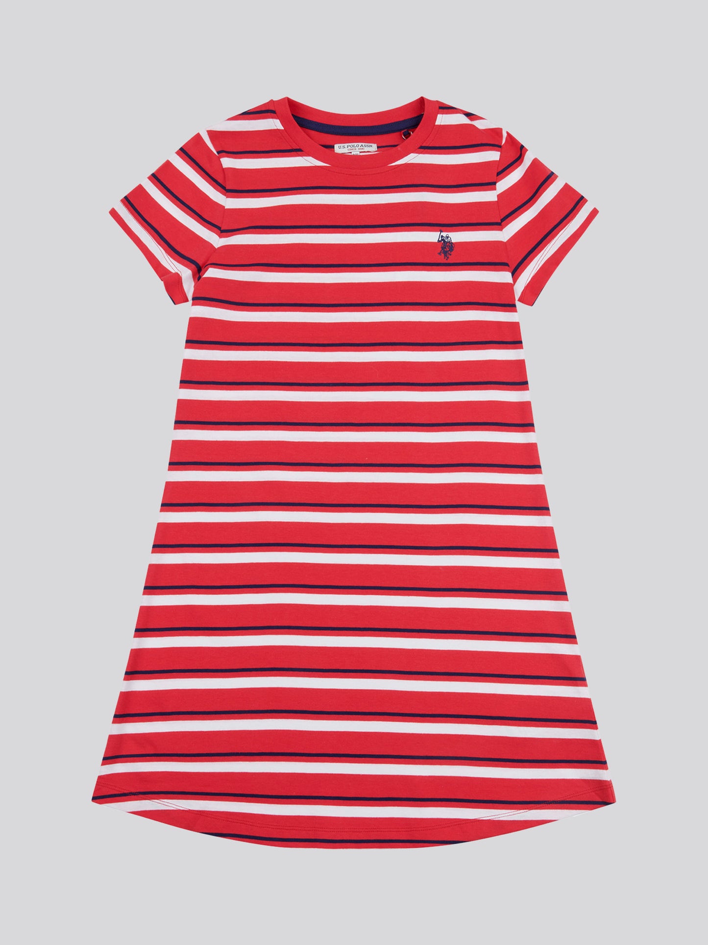 Girls Stripe Dress in Watermelon