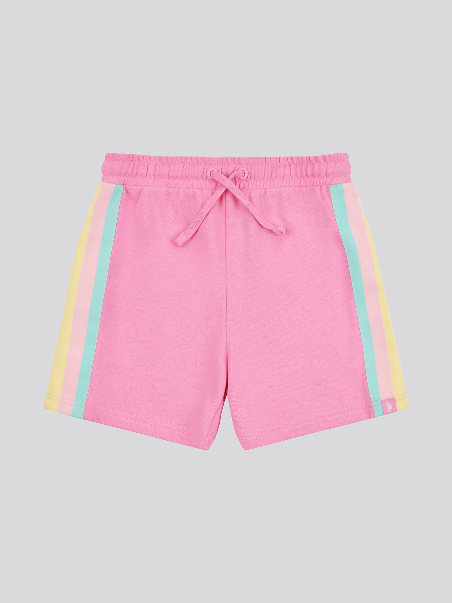 Girls Stripe Shorts in Pink Cosmos