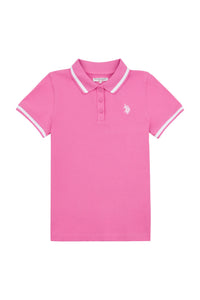 Girls Polo Shirt in Strawberry Moon