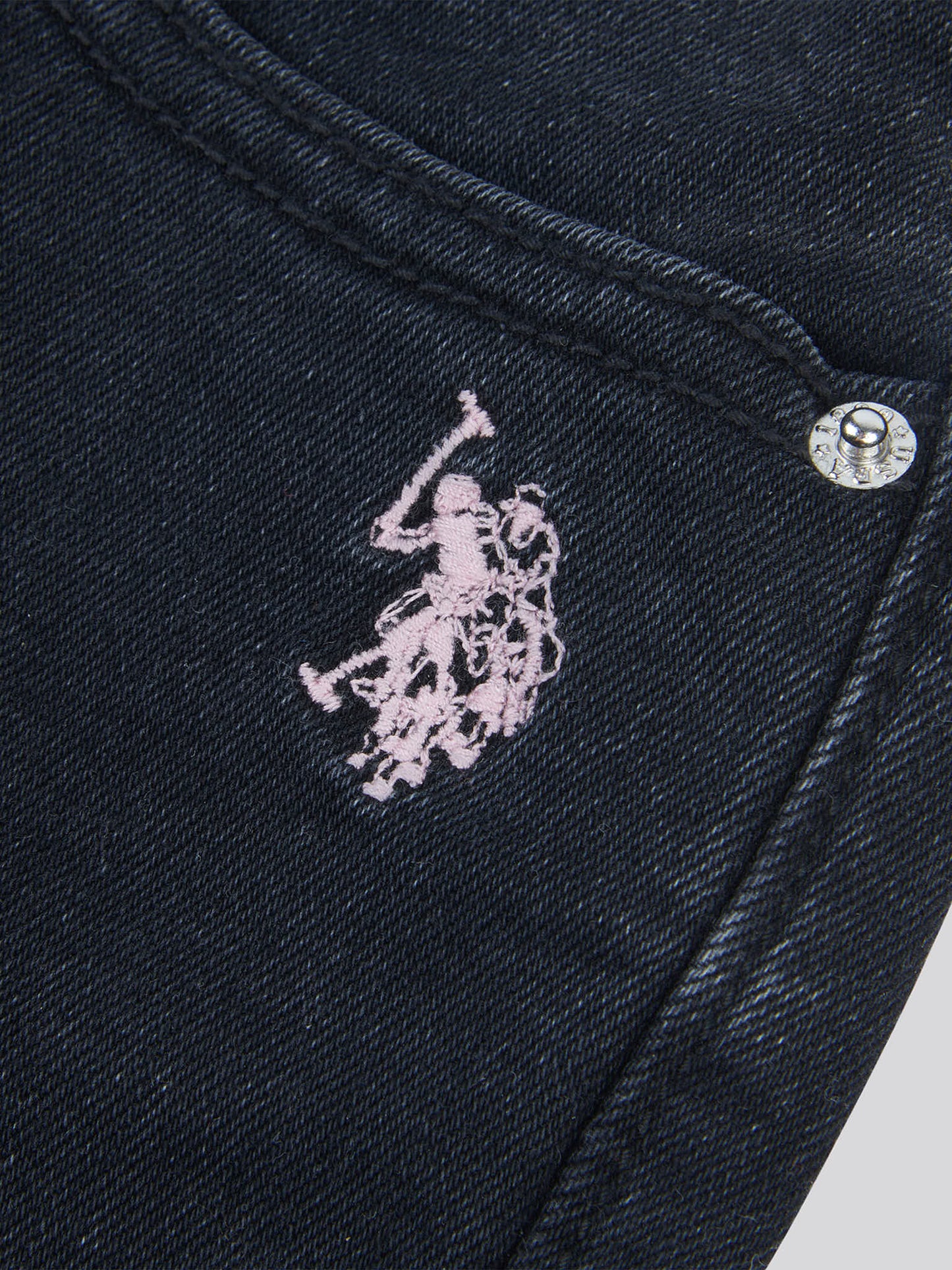 Girls Coloured Bootleg Denim Jeans in Black Rinse
