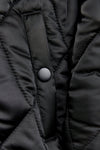 Girls Belted Puffer Coat in Black