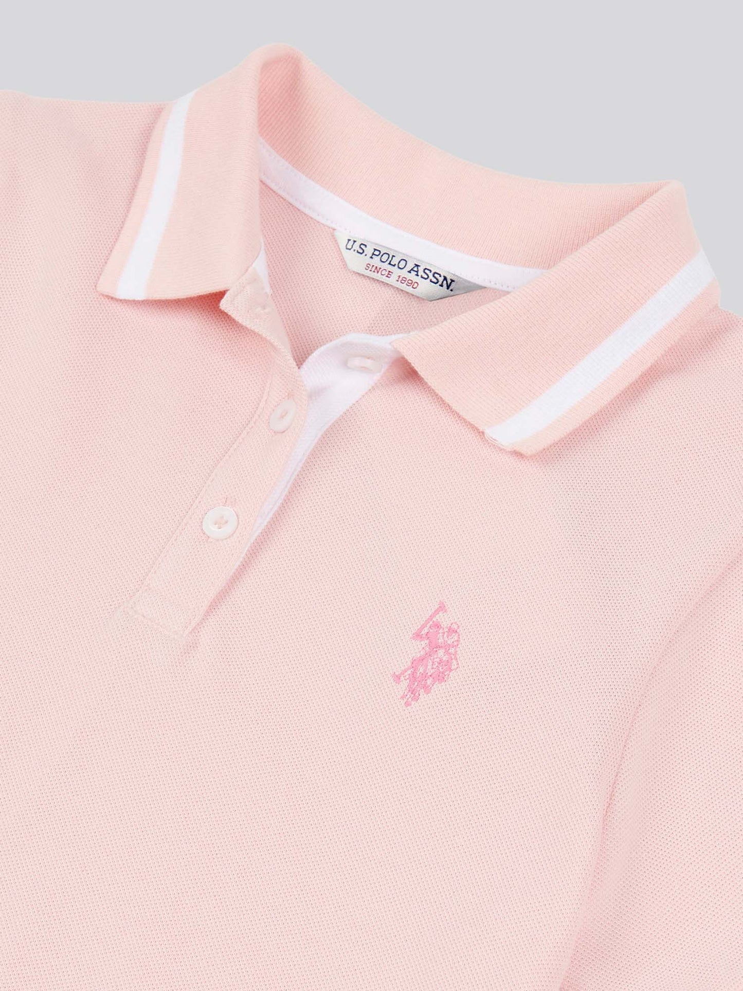 Girls Polo Dress in Crystal Rose