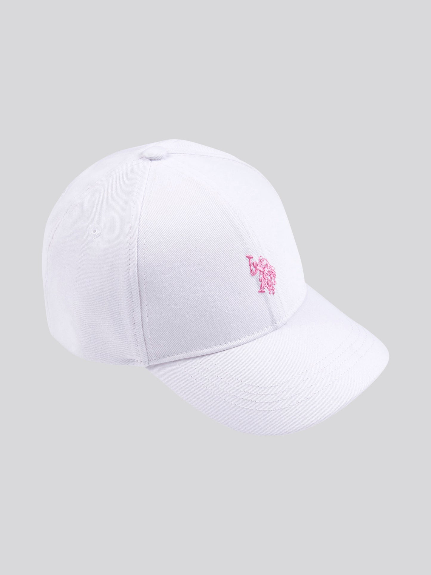 Girls Double Horsemen Cap in Bright White