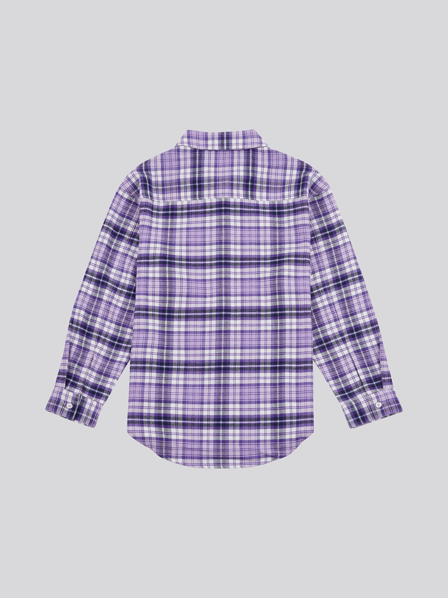Girls Brushed Check Shirt in Viola