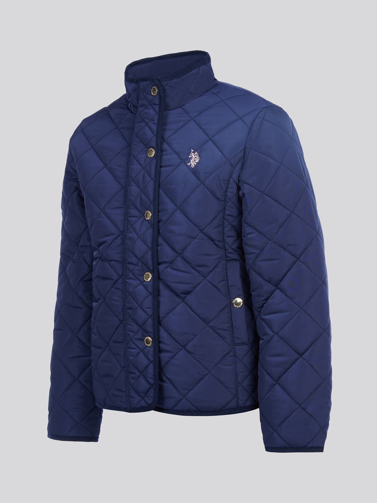 Girls Lightweight Quilted Jacket in Midnight Blue