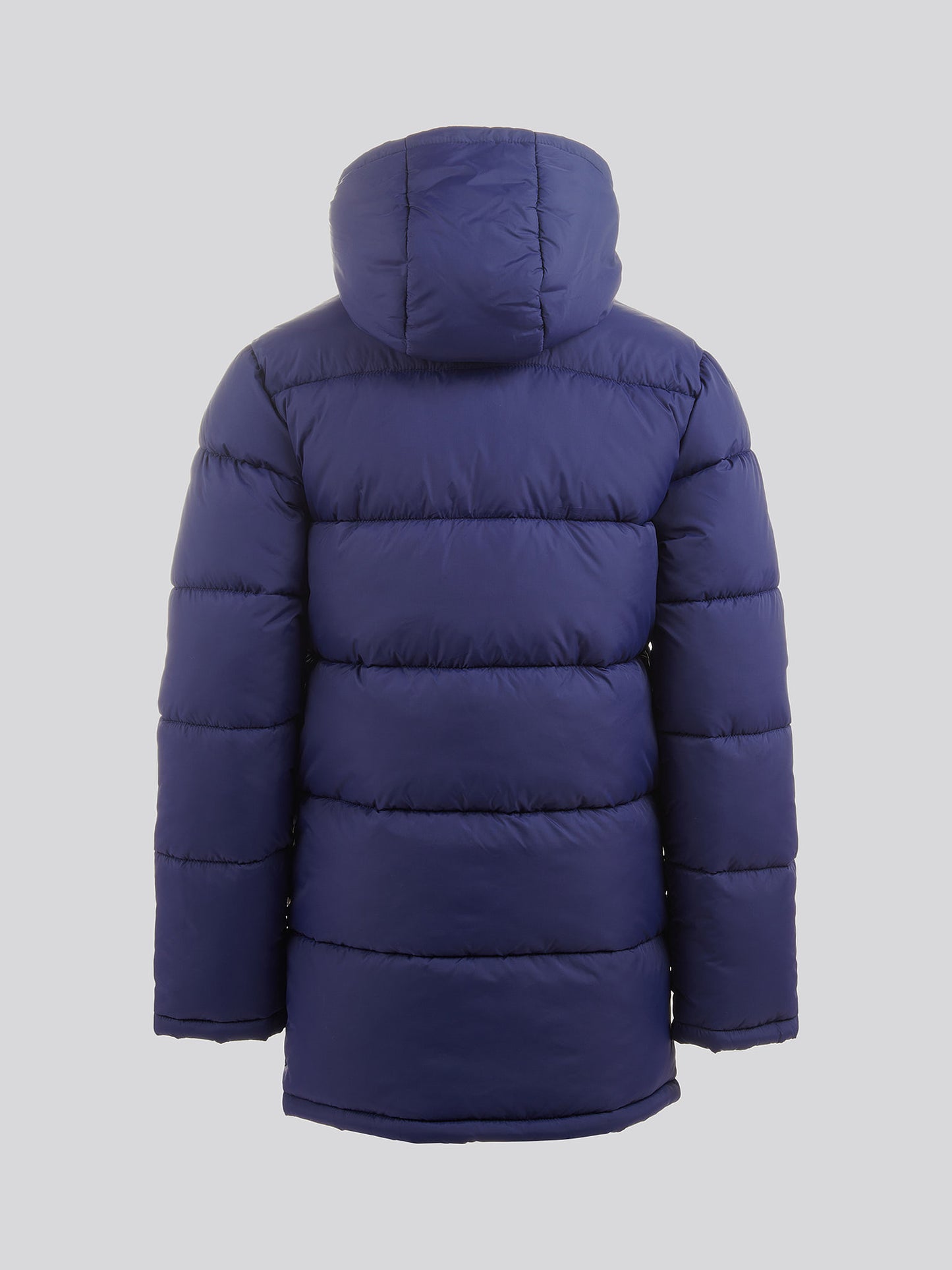 Girls Longline Puffer Jacket in Midnight Blue